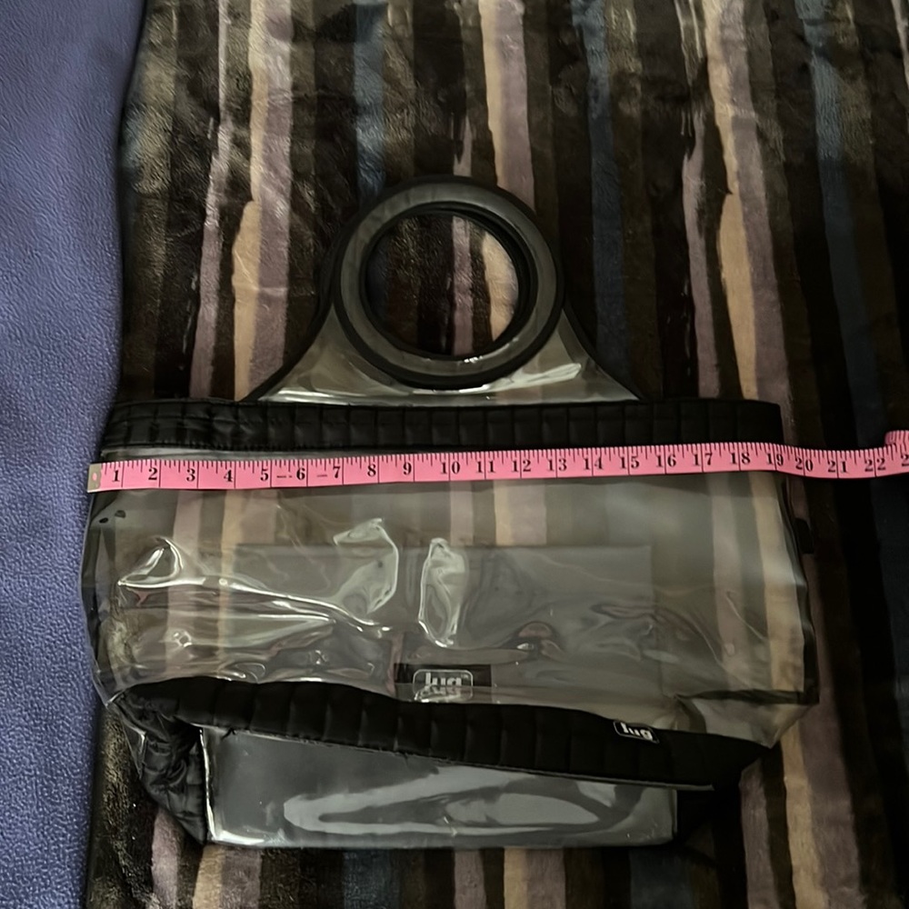 Lug clear bag.